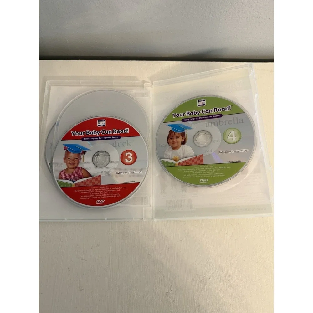 Your Baby Can Read Kit ENGLISH Reading System 4 DVD, 4 BOOKS, 20 CARDS New Read